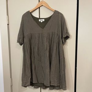 Olive babydoll dress